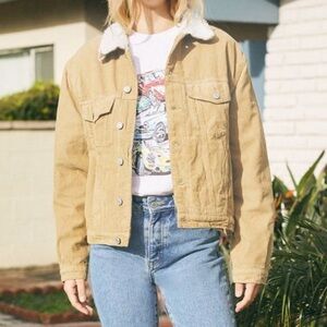 Brandy Melville John Galt Corduroy Sherpa Jacket